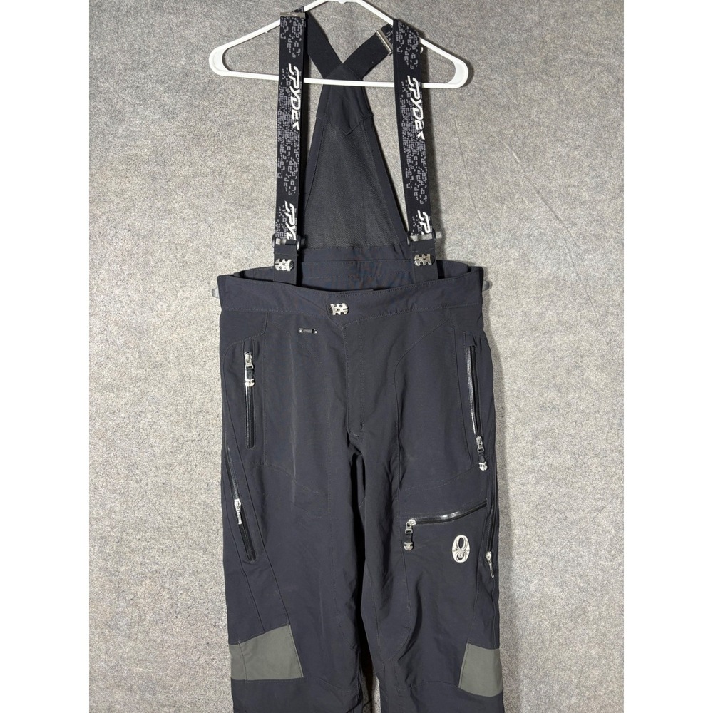 Spyder Mens Black Ski Pants Bib Suspenders Snowboard Waterproof Size Large L